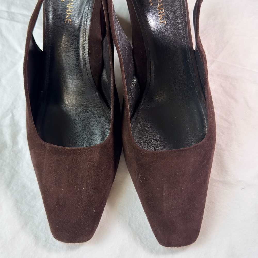 Chic Brown Suede Women's Slingback Heels
TH
